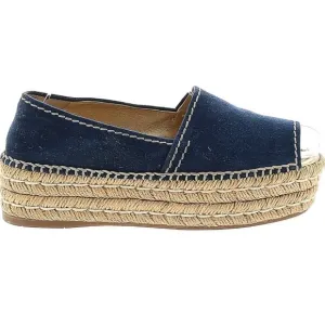 Prada Blue Suede Peep toe Platform Espadrille Sandal