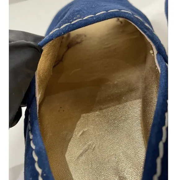Prada Blue Suede Peep toe Platform Espadrille Sandal