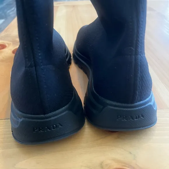 Prada Men's Black Sock Sneakers size 7
