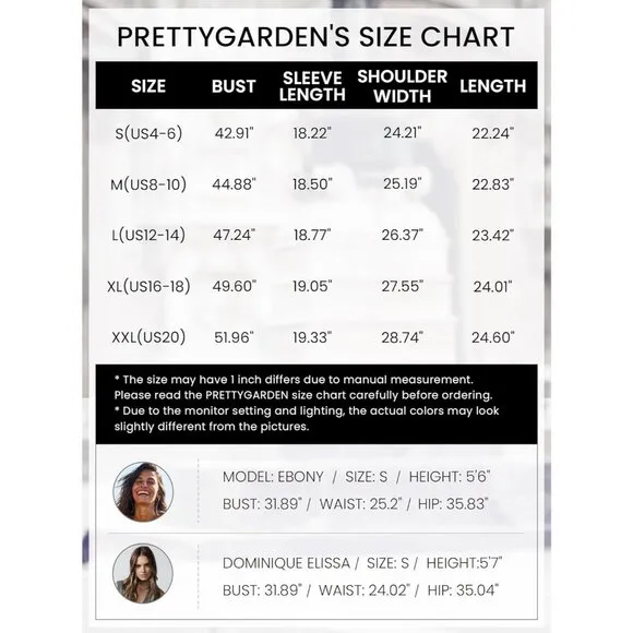 PRETTYGARDEN Womens Black  Chunky Knit Winter Sweaters Casual Pullover Sweater