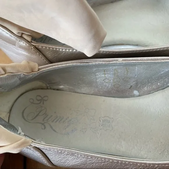 Primigi Nita champagne gold leather ballet flats 35 / 3.5