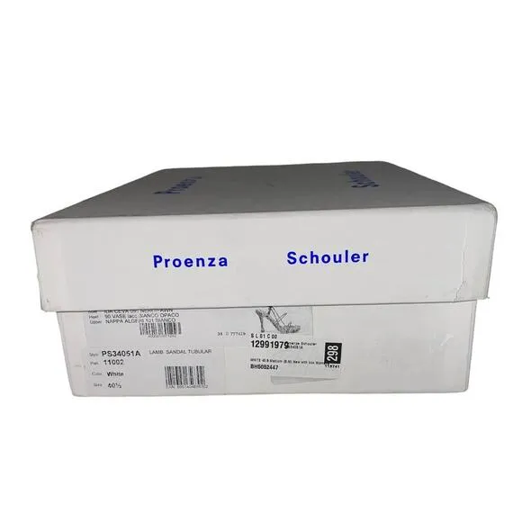 Proenza Schouler White Leather High Heel Strappy Sandals Size 40.5