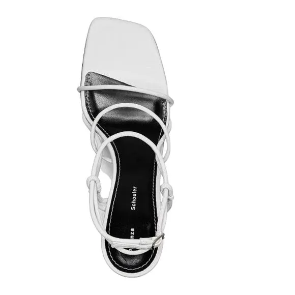 Proenza Schouler White Leather High Heel Strappy Sandals Size 40.5