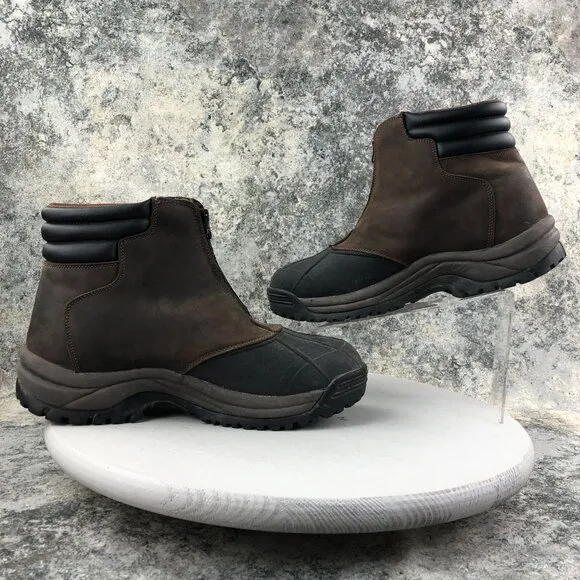 Propet Men's Size 11.5 X(3E) Blizzard Mid Zip Brown Leather 3M Insulated Boots