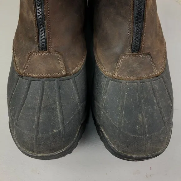 Propet Men's Size 11.5 X(3E) Blizzard Mid Zip Brown Leather 3M Insulated Boots