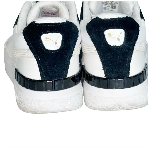 Puma Cali Sport Mix Platform Sneakers Chunky Trainers White/Black Sz 9
