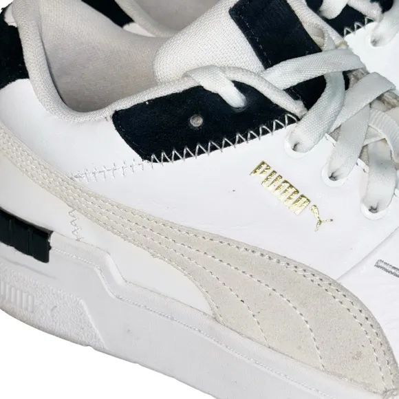 Puma Cali Sport Mix Platform Sneakers Chunky Trainers White/Black Sz 9
