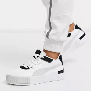 Puma Cali Sport Mix Platform Sneakers Chunky Trainers White/Black Sz 9