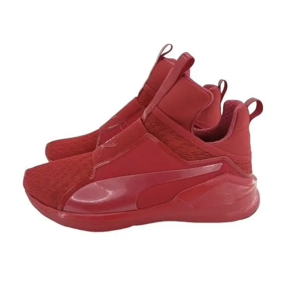 Puma Fierce Women's Trainer High Top Red Sneakers Athletic Sz 7 New