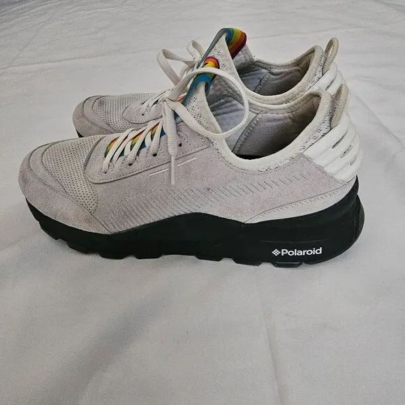 PUMA Men's Marshmallow &amp; Puma Black Limited RS-0 X Polaroid Collab Sneaker 11.5