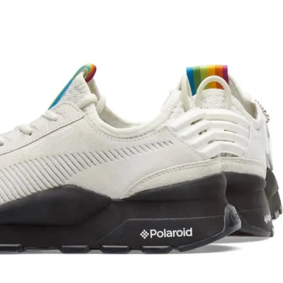 PUMA Men's Marshmallow &amp; Puma Black Limited RS-0 X Polaroid Collab Sneaker 11.5
