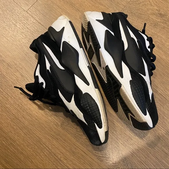 Puma RS-X Black &amp; White Dad Sneakers