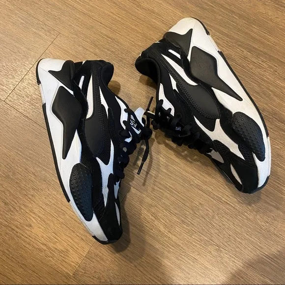 Puma RS-X Black &amp; White Dad Sneakers