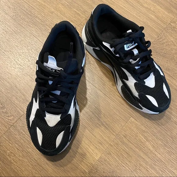 Puma RS-X Black &amp; White Dad Sneakers