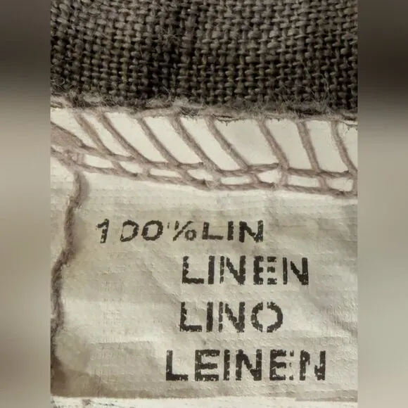 Pure Venice Harem Italian  Skirt - 100% Linen. Made in  Italy Approx Sz L Taupe