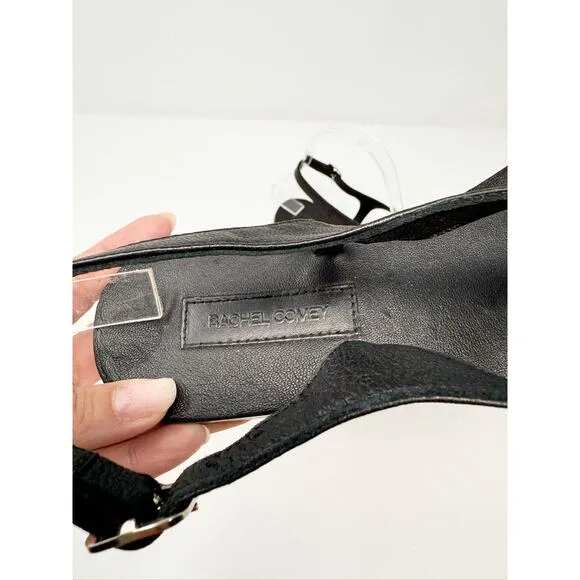 Rachel Comey Kolach Black Nappa Leather Strappy Flat Thong Sandal EU 36