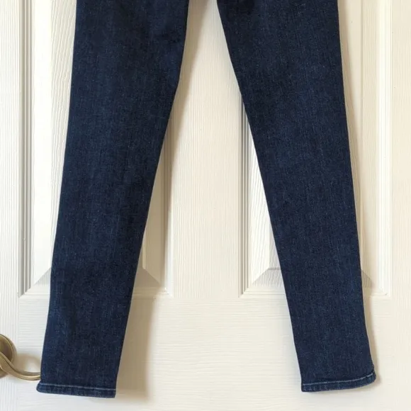 Rag &amp; Bone Classic Dark Wash High Rise 10 Inch Skinny Capri Side Slit Jeans 25
