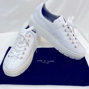Rag &amp; Bone Linden White Leather Chunky Platform Sneakers size 9.5 / 39.5 NEW NIB