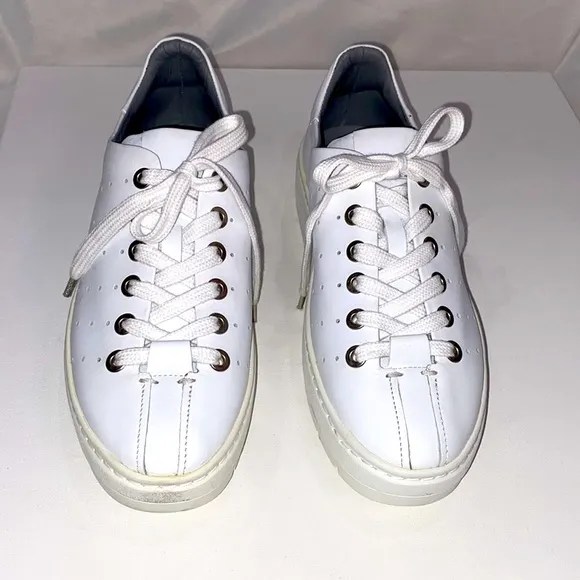 Rag &amp; Bone Linden White Leather Chunky Platform Sneakers size 9.5 / 39.5 NEW NIB
