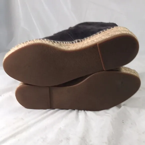 Rag &amp; Bone New York Women’s Geneva Dark Brown Suede Platform Laced Espadrilles