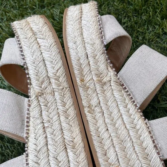 Rag &amp; Bone Tara Canvas Espadrilles Strappy Gladiator Platform Sandals Sz 39.5 EU