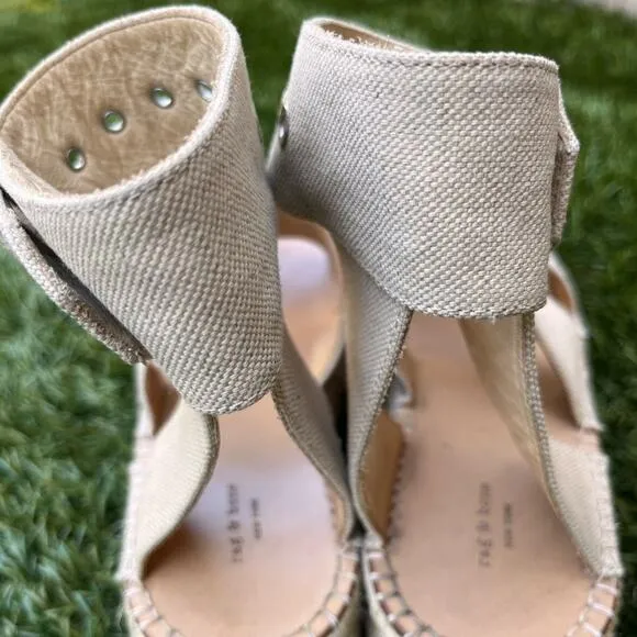 Rag &amp; Bone Tara Canvas Espadrilles Strappy Gladiator Platform Sandals Sz 39.5 EU