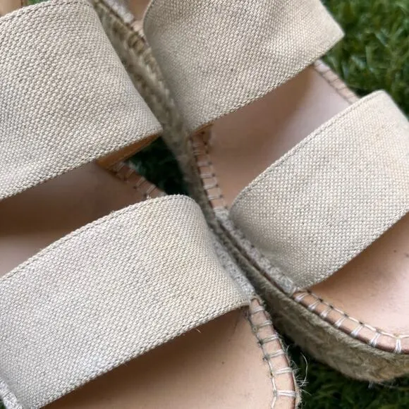 Rag &amp; Bone Tara Canvas Espadrilles Strappy Gladiator Platform Sandals Sz 39.5 EU
