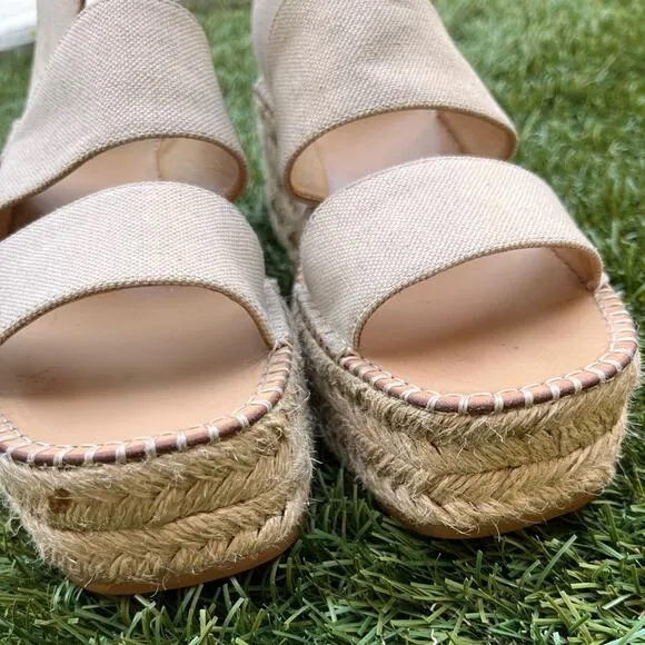 Rag &amp; Bone Tara Canvas Espadrilles Strappy Gladiator Platform Sandals Sz 39.5 EU