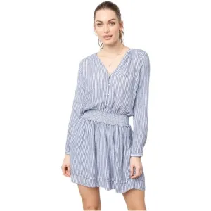 RAILS Jasmine Linen Dress in Azure Stripe Blue/White Size Small