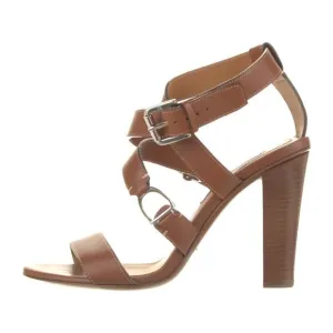 RALPH LAUREN Purple Label &quot;Landry&quot; Brown Strappy High Heel Sandals size 36B