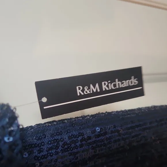 R&amp;M Richards Short Sequin Dress with Bell Sleeves