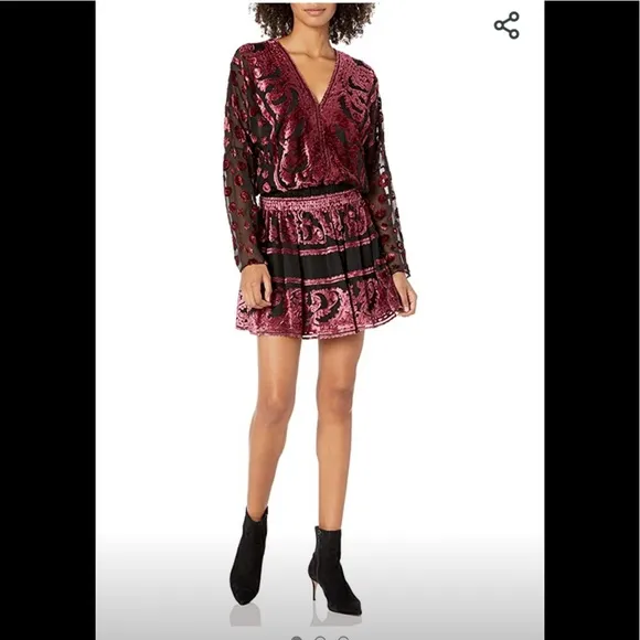 Ramy Brook NWT Clarice Velvet-Burnout Dress