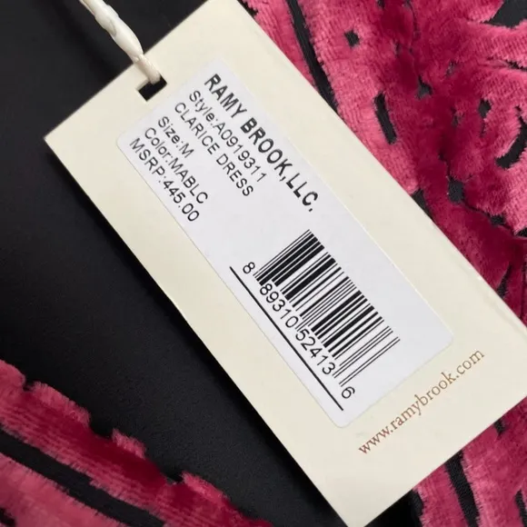 Ramy Brook NWT Clarice Velvet-Burnout Dress