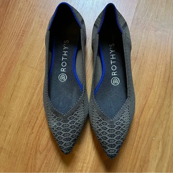 RARE Rothy's Walnut Python Point Flats