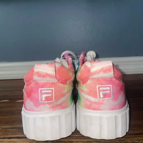 ☀️Rare Tiedye🌈sneakers Rainbow sneakers platform pride chunky sneakers