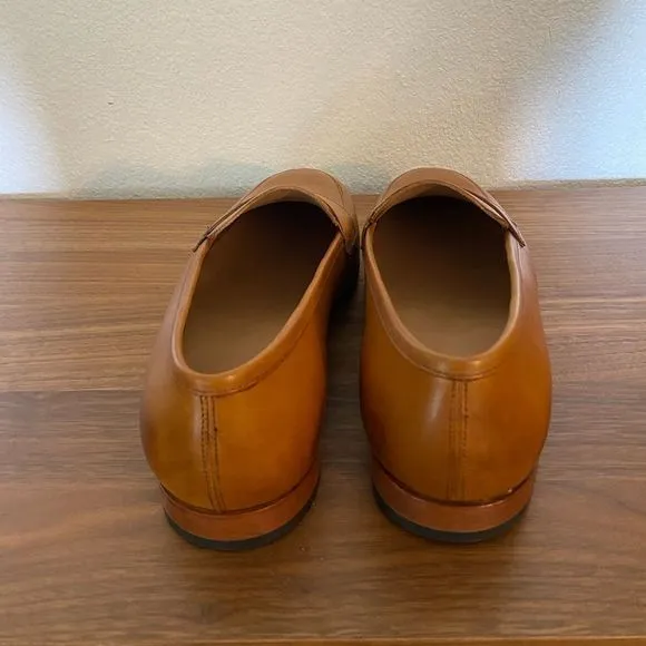 Rawls San Penny Loafers Designer Handcrafted Tan Leather Classic New