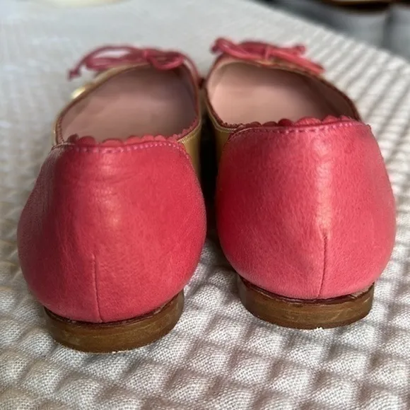 Red Valentino beige and pink ballet flats with bow 36.5 6.5