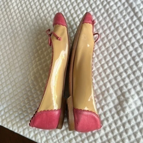 Red Valentino beige and pink ballet flats with bow 36.5 6.5