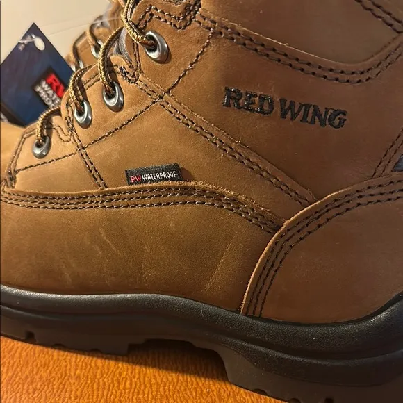 Red Wing Brown Leather Work Boots