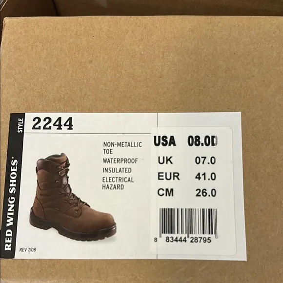 Red Wing Brown Leather Work Boots