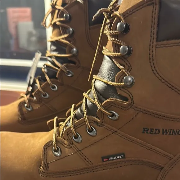 Red Wing Brown Leather Work Boots