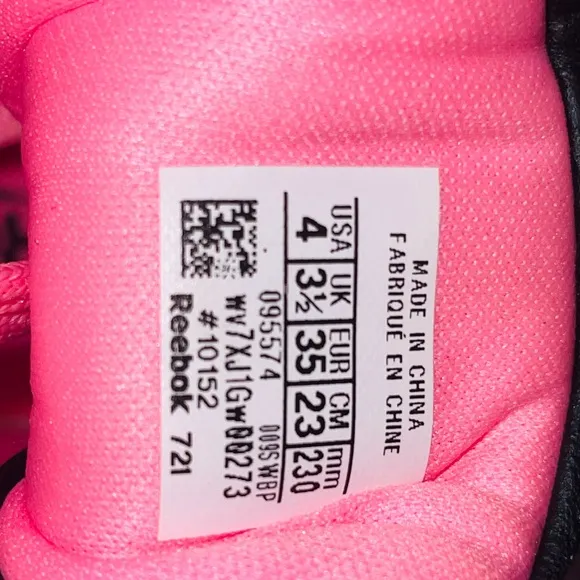 Reebok White and Pink High-Top Sneakers