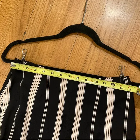 Reformation Gramercy Striped Knee Length Skirt With Slit Sustainable NWT!