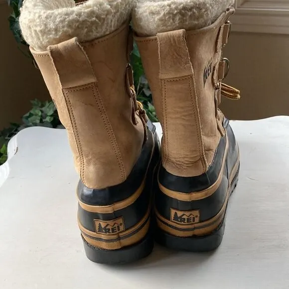 REI Lace Up Wool Lined Winter Snow Boots Size 6