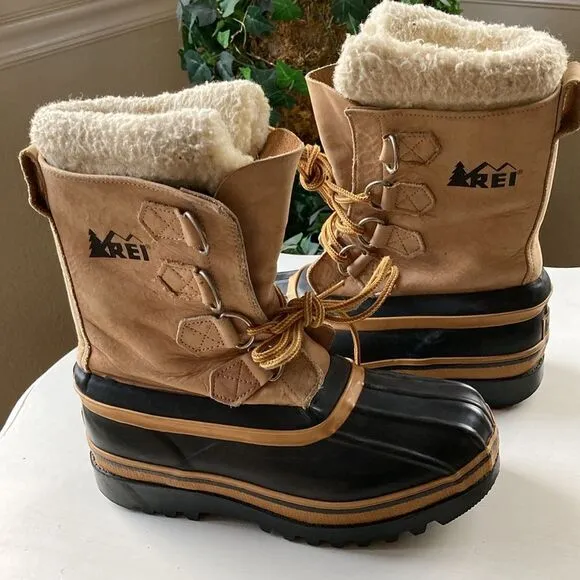 REI Lace Up Wool Lined Winter Snow Boots Size 6