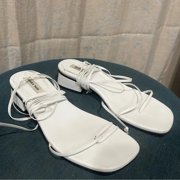 Reike Nen Odd Pair Low Strappy Sandals, White, Womens EU SIze-37 US Size-6