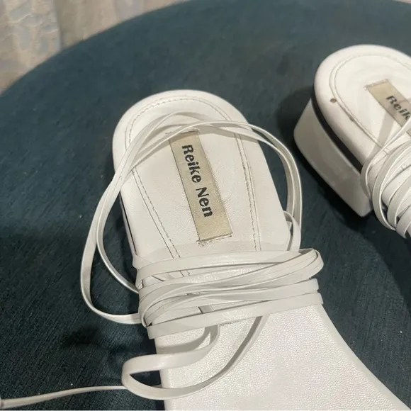 Reike Nen Odd Pair Low Strappy Sandals, White, Womens EU SIze-37 US Size-6