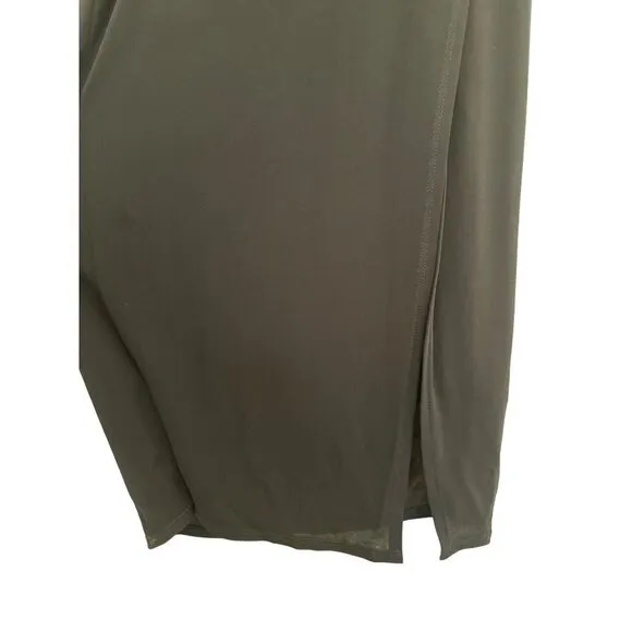 Reiss Dress Xena Strappy Open Back Black Women Sz 4 Midi Asymmetric Party $345