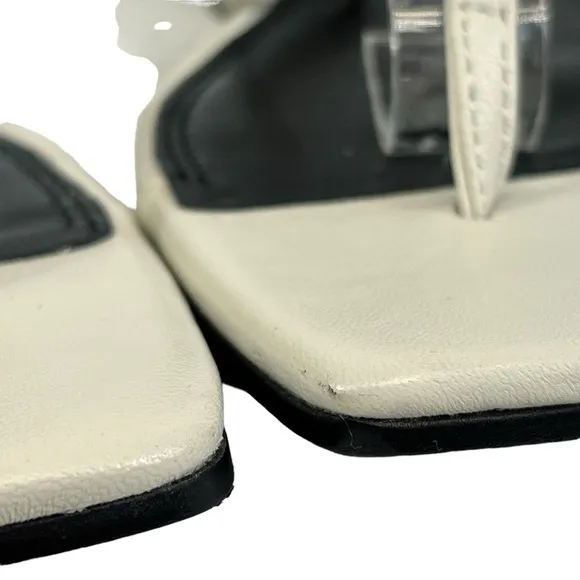 Reiss Kali Flat Leather Strappy Wrap Sandals Women’s EU37 US 6.5  in White