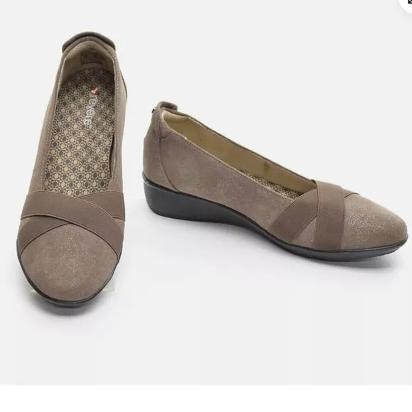 Revere Womens' Rusty Metallic Seoul Leather Loafers NWT